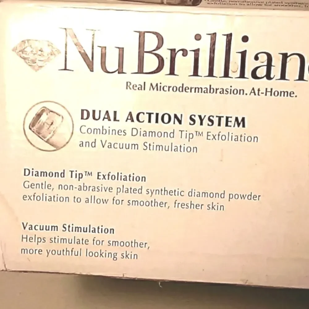 NuBrilliance Skin Care Machine Diamond Head Tool Micro dermabrasion Home Profess